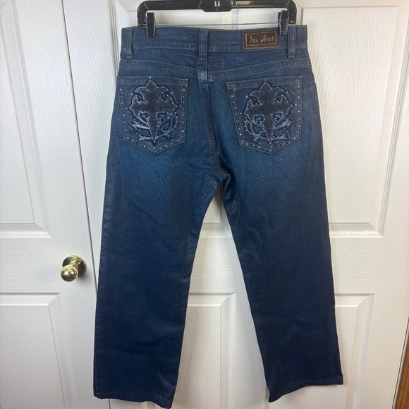 Men's Ira Hoss Rhinestone Beaded Stingray Jeans - Picture 5 of 7